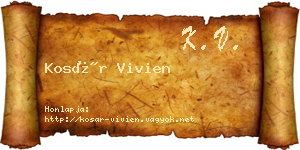 Kosár Vivien névjegykártya